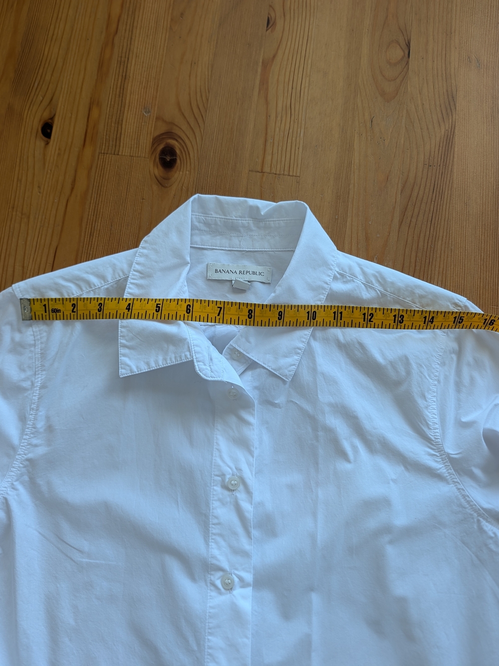 Banana Republic White 100% Cotton Button Down Shirt Size S Classic - Picture 7 of 10